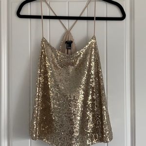 Gold sequin top